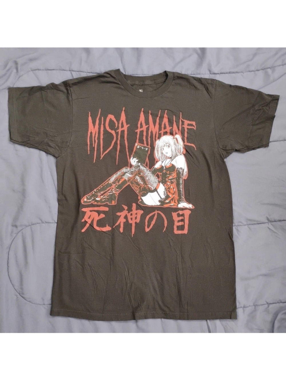 Death Note Misa Amane Anime Graphic T-Shirt XL Black Goth Manga Tee